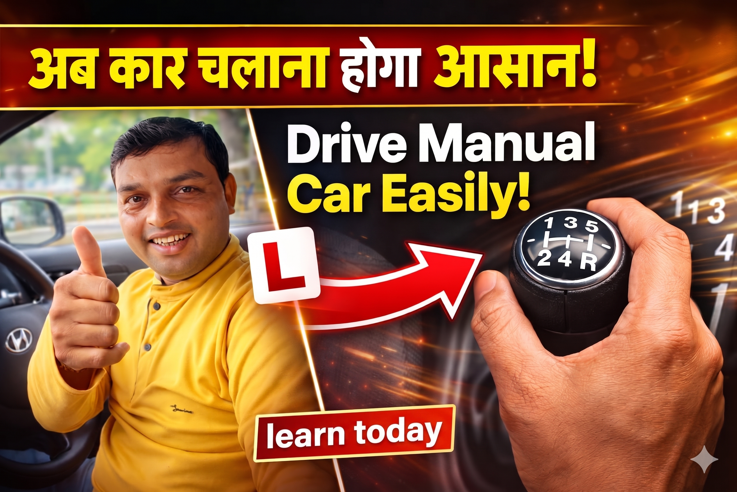 Manual car training lesson